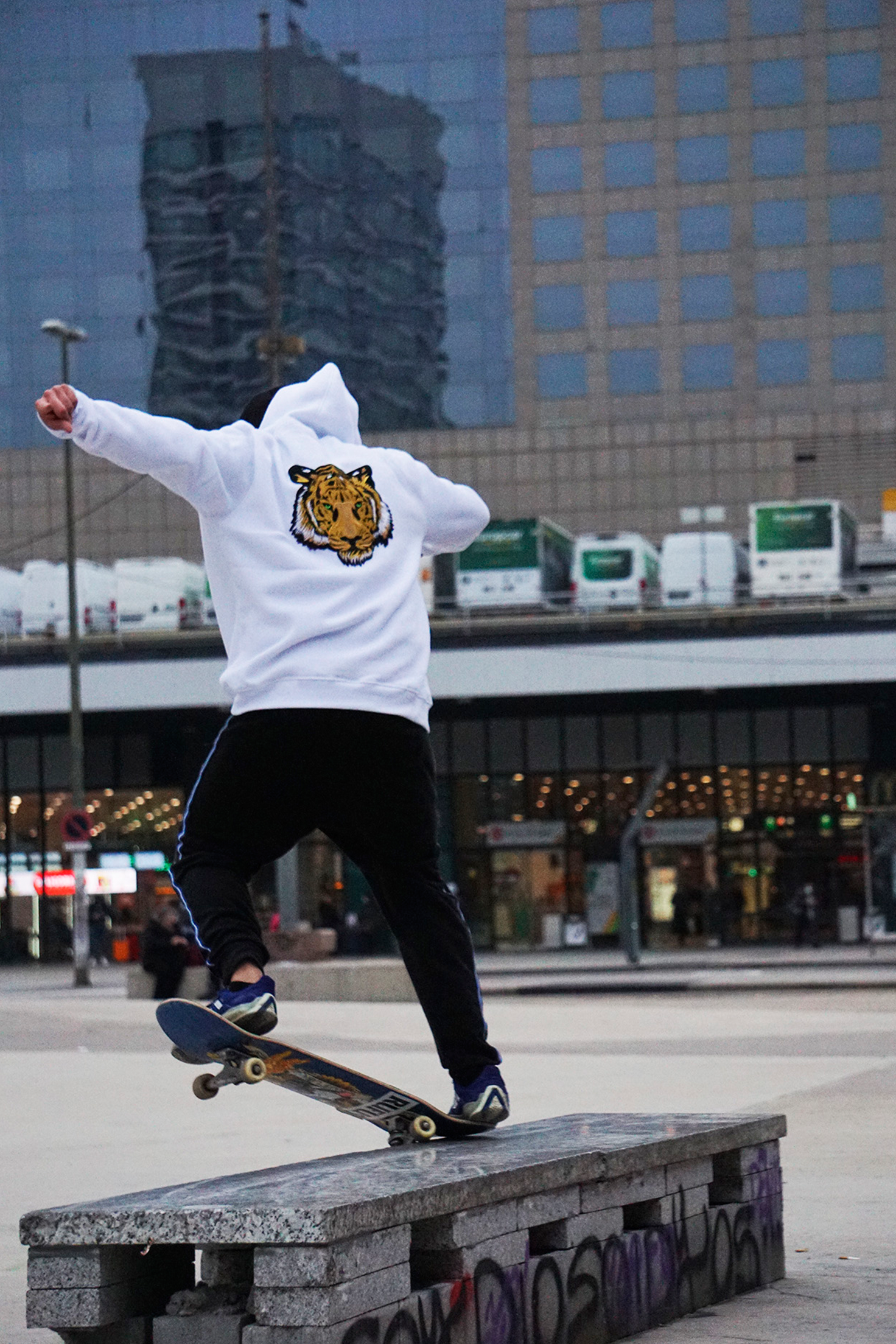 White Face Hoodie (GENDERLESS) - Tiger Soul Barcelona